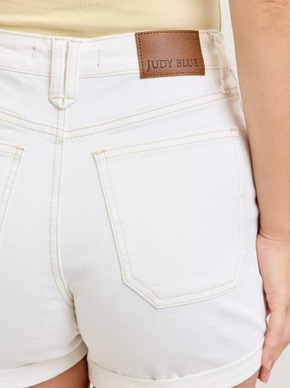 Judy Blue Weekend Glow High Rise Shorts with Double Rolled Cuff-Women's Shorts-Shop Z & Joxa
