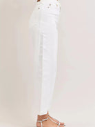 Judy Blue White Magic Highrise Rigid Magic Panel Barrel Jeans-Women's Jeans-Shop Z & Joxa