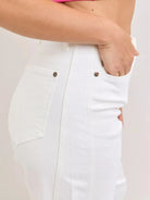 Judy Blue White Magic Highrise Rigid Magic Panel Barrel Jeans-Women's Jeans-Shop Z & Joxa