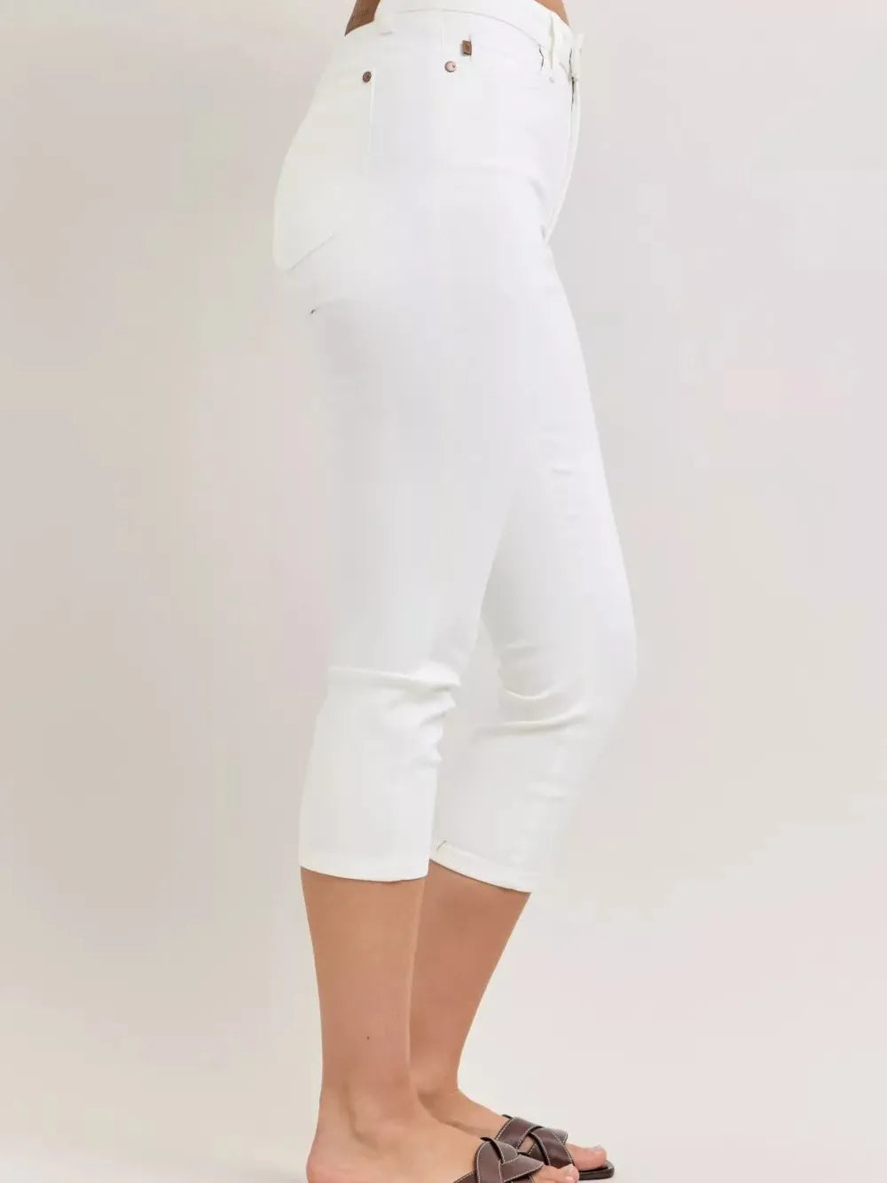 Judy Blue Wide Spade Society Capri Pants with Spade Pockets-Women's Jeans-Shop Z & Joxa