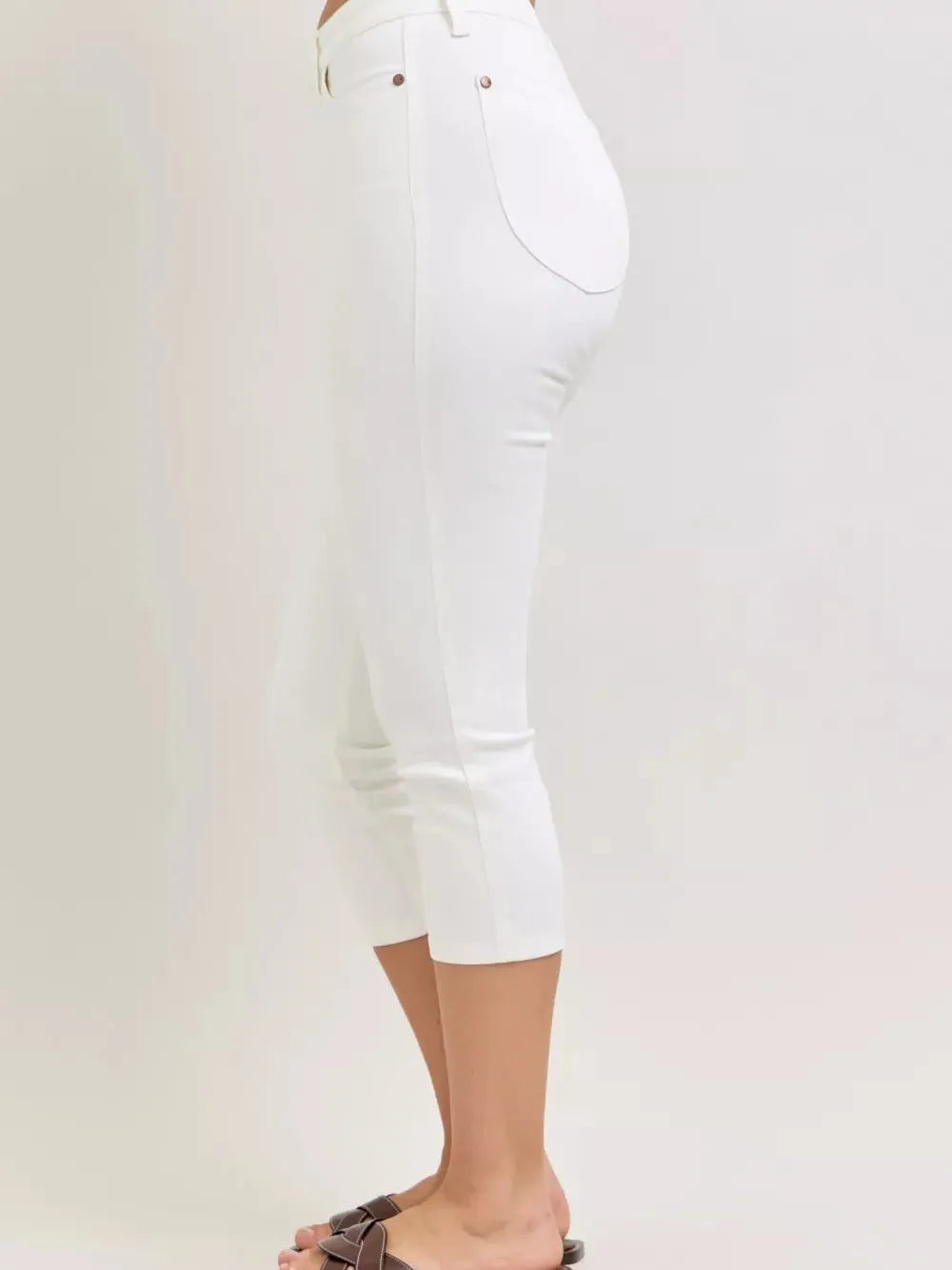 Judy Blue Wide Spade Society Capri Pants with Spade Pockets-Women's Jeans-Shop Z & Joxa