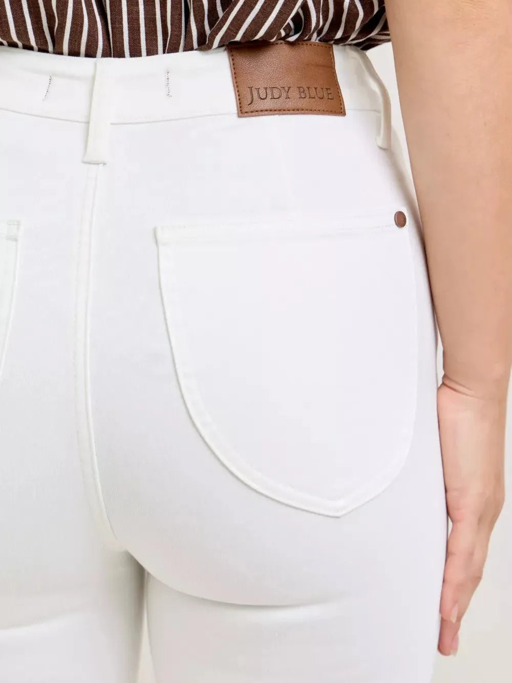 Judy Blue Wide Spade Society Capri Pants with Spade Pockets-Women's Jeans-Shop Z & Joxa