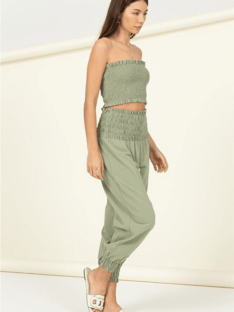 Just Love Me Tube Top and Joggers Matching Set-Women's Clothing-Shop Z & Joxa