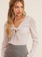 Just The Cutest Front Tie Ribbed Top-Women's Clothing-Shop Z & Joxa