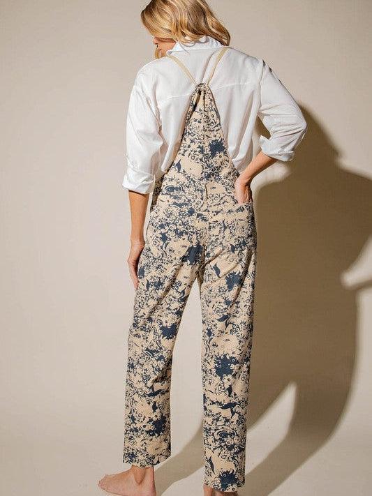 Just a Lil' Boho Printed Linen Jumpsuit-Women's Clothing-Shop Z & Joxa