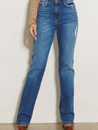 Just a Lil' Subtle Distressed Straight Leg Jeans-Women's Jeans-Shop Z & Joxa