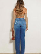 Just a Lil' Subtle Distressed Straight Leg Jeans-Women's Jeans-Shop Z & Joxa