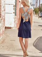 Just a Little Extra Backless Mini Dress-Women's Clothing-Shop Z & Joxa