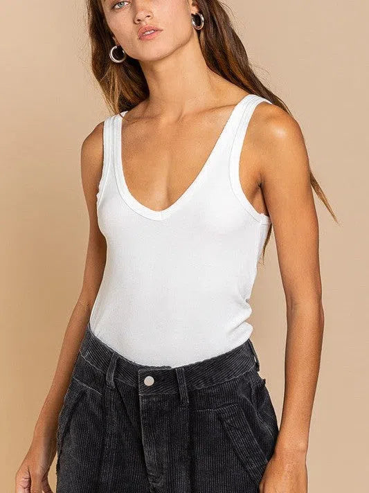 Just a Simple Girl Sleeveless Relaxed Fit Tank Top-Women's Clothing-Shop Z & Joxa