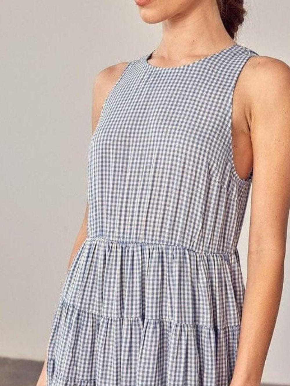 Just a Simple Girl Tiered Mini Dress-Women's Clothing-Shop Z & Joxa