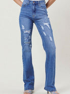 Just as you Like Distressed High Rise Straight Leg Jeans-Women's Clothing-Shop Z & Joxa