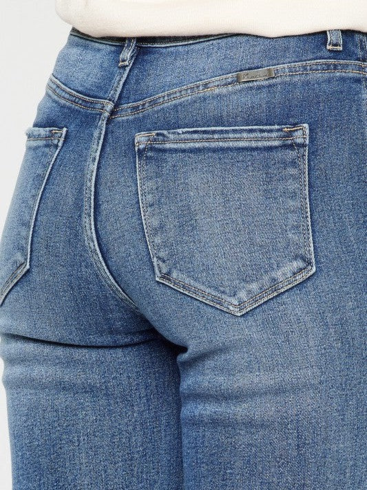 Kancan USA Classic Denim Ultra High Rise Flare Jeans-Shop Z & Joxa