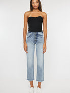 Kancan USA Denim is a Way of Life High-Rise Straight Fit Jeans-Women's Clothing-Shop Z & Joxa
