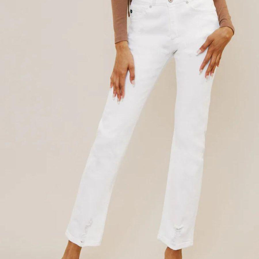 Kancan USA High Rise Slim Straight Jeans-Women's Clothing-Shop Z & Joxa