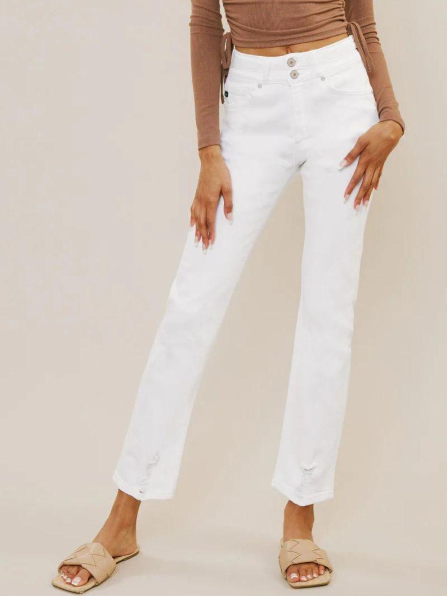 Kancan USA High Rise Slim Straight Jeans-Women's Clothing-Shop Z & Joxa