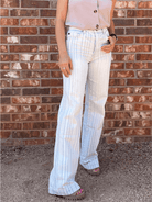 Kancan Whatever Forever High Rise Wide Leg Striped Denim Jeans-Women's Clothing-Shop Z & Joxa