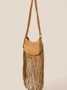 LA Fame Desert Dance Suede Fringe Crossbody Bag-Women's Accessories-Shop Z & Joxa