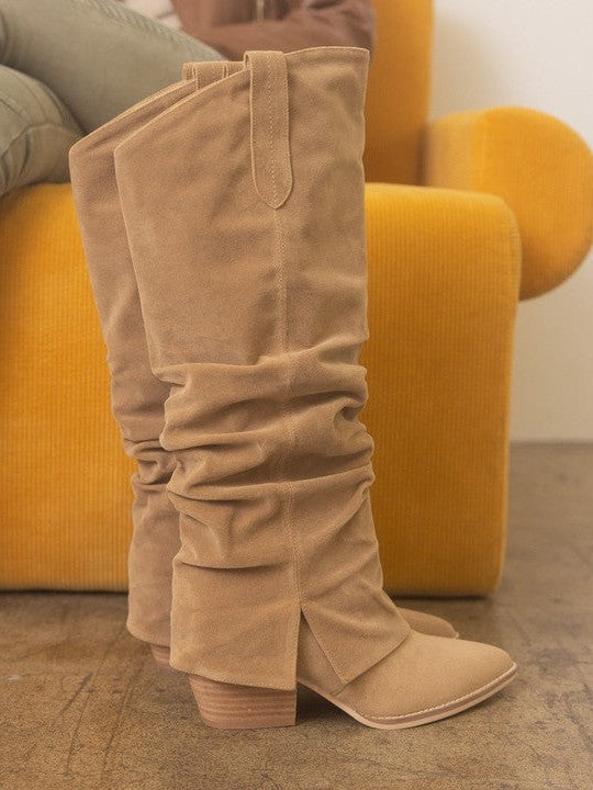 LIfe is Better in Boots Oasis Society Thea Fold Over Slit Boots-Women's Clothing-Shop Z & Joxa