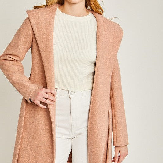 Layered in Love Belted Fleece Hoodie Coat-Women's Clothing-Shop Z & Joxa