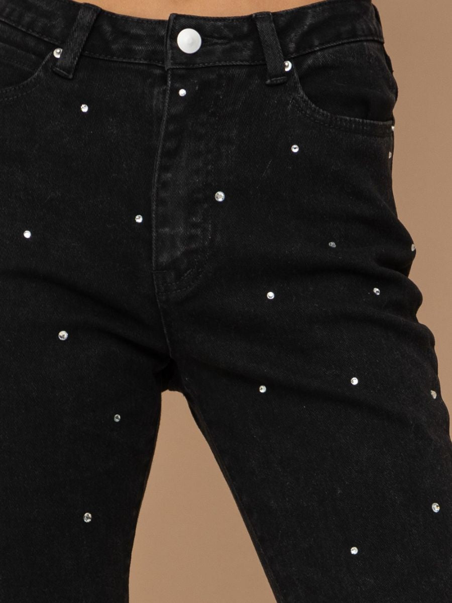 Leave a Little Sparkle Wherever you Go Studded Jeans-Women's Clothing-Shop Z & Joxa