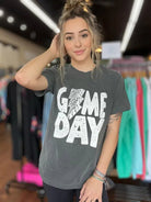 Leopard Bolt Game Day Graphic Tee-Women's Clothing-Shop Z & Joxa