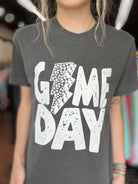 Leopard Bolt Game Day Graphic Tee-Women's Clothing-Shop Z & Joxa