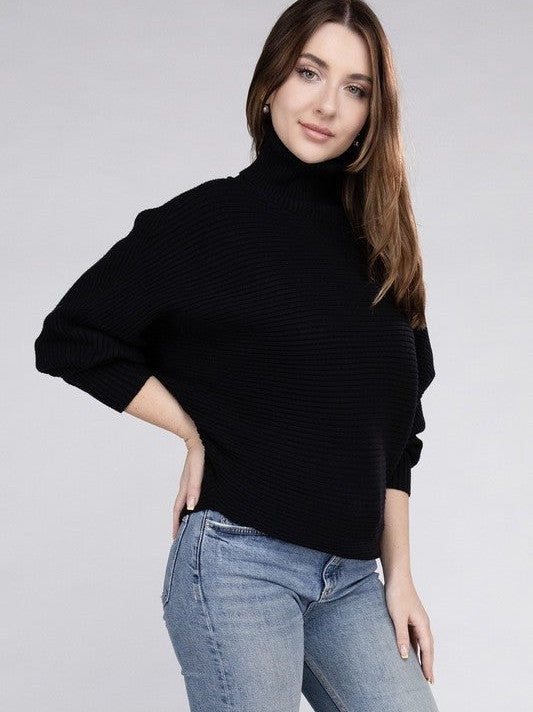 Let's Get Cozy Turtleneck Sweater-Women's Clothing-Shop Z & Joxa