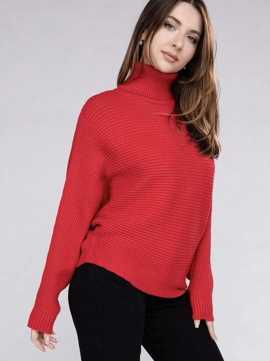 Let's Get Cozy Turtleneck Sweater-Women's Clothing-Shop Z & Joxa