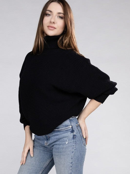 Let's Get Cozy Turtleneck Sweater-Women's Clothing-Shop Z & Joxa