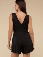 Levelling Up Daily Surplice Neckline Sleeveless Romper-Women's Clothing-Shop Z & Joxa