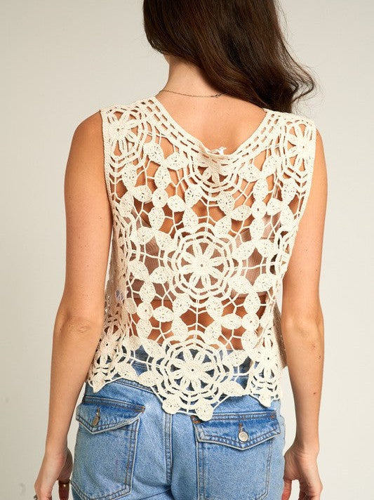 Life is Like an Ever Changing Kaleidoscope Crochet Top-Women's Clothing-Shop Z & Joxa