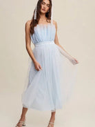 Life's a Dance Paper Bag Frill Tulle Midi Dress-Women's Clothing-Shop Z & Joxa