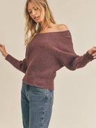 Livin' the Good Life Ribbed Knit Dolman Sleeve Sweater-Women's Clothing-Shop Z & Joxa