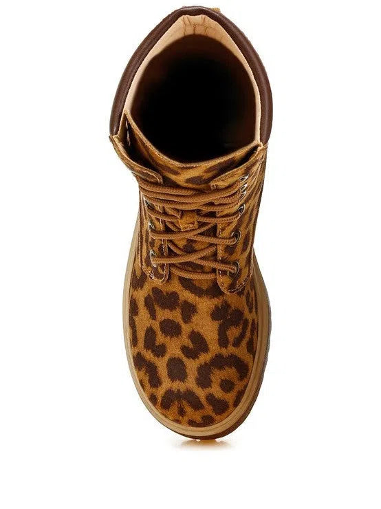 London Rag Explore the Extraordinary Leopard Print High Ankle Suede Boots-Women's Shoes-Shop Z & Joxa