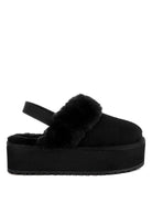 London Rag Kutchu Faux Fur Trim Platform Slip-Ons-Women's Shoes-Shop Z & Joxa