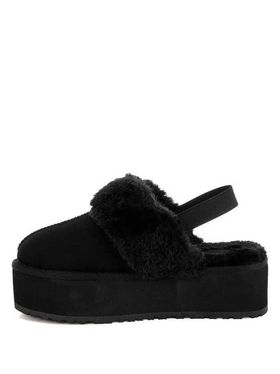 London Rag Kutchu Faux Fur Trim Platform Slip-Ons-Women's Shoes-Shop Z & Joxa