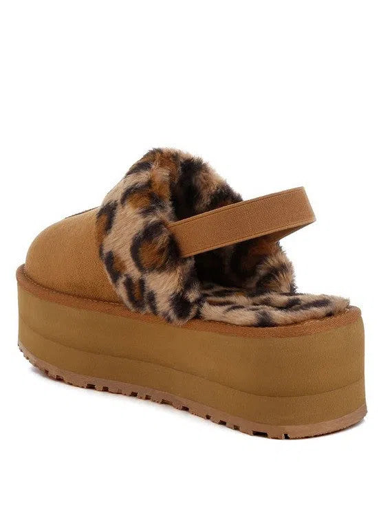 London Rag Kutchu Leopard Faux Fur Platform Slip-Ons-Women's Shoes-Shop Z & Joxa