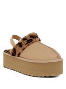 London Rag Kutchu Leopard Faux Fur Platform Slip-Ons-Women's Shoes-Shop Z & Joxa