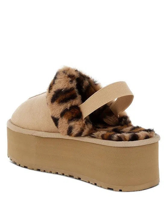 London Rag Kutchu Leopard Faux Fur Platform Slip-Ons-Women's Shoes-Shop Z & Joxa