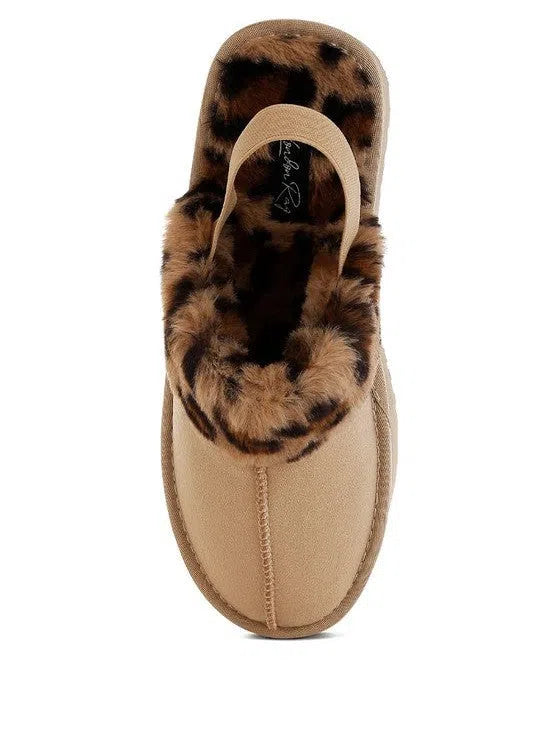 London Rag Kutchu Leopard Faux Fur Platform Slip-Ons-Women's Shoes-Shop Z & Joxa