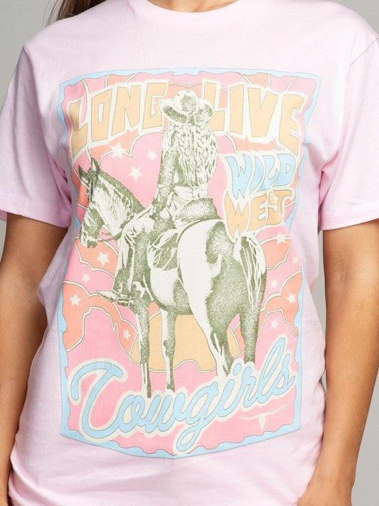 Long Live Cowgirls Graphic T-Shirt-Women's Clothing-Shop Z & Joxa