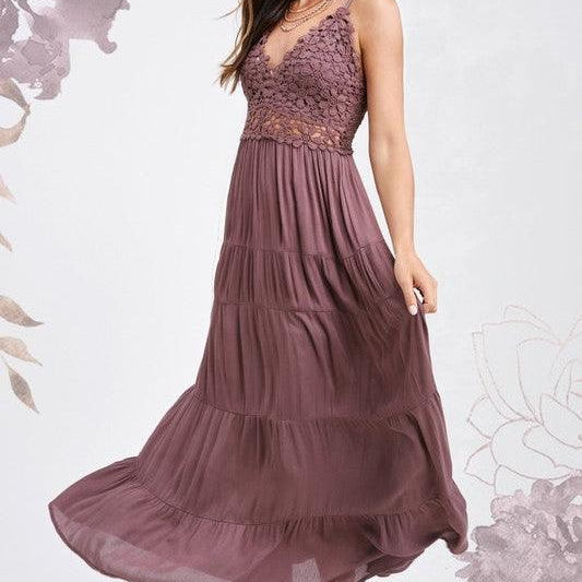 Lovely in Lace Cami Maxi Dress-Women's Clothing-Shop Z & Joxa