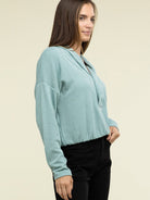 Make New Friends Elastic Waist Long Sleeve Knit Top-Women's Clothing-Shop Z & Joxa