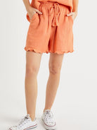 Matchy Matchy Gauze Summer Set in Coral Orange-Women's Clothing-Shop Z & Joxa