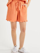 Matchy Matchy Gauze Summer Set in Coral Orange-Women's Sets-Shop Z & Joxa