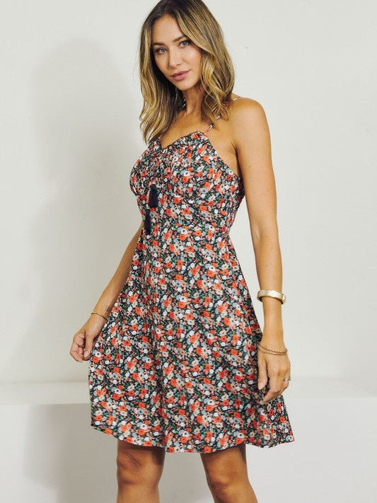 Meet Me in Paradise Floral Mini Dress-Women's Clothing-Shop Z & Joxa