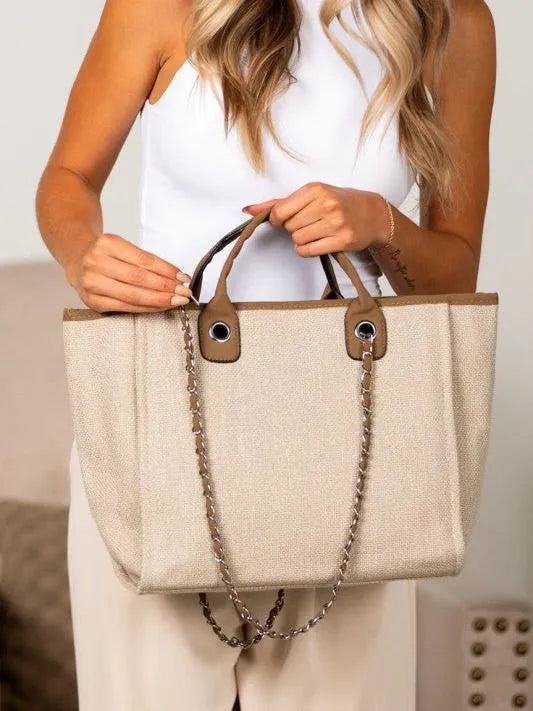Metro Tweed Large Tote Bag-Women's Accessories-Shop Z & Joxa