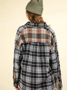 Midnight Plaid Raw-Edge Shacket by Very J-Shop Z & Joxa