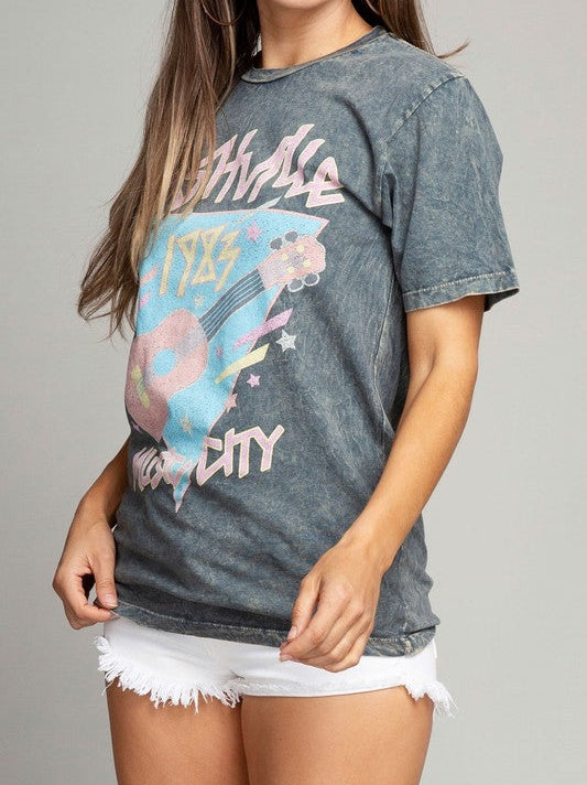 Music City - Nashville Graphic T-Shirt-Women's Clothing-Shop Z & Joxa