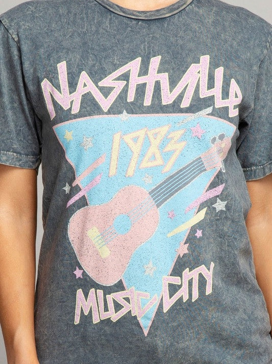 Music City - Nashville Graphic T-Shirt-Women's Clothing-Shop Z & Joxa